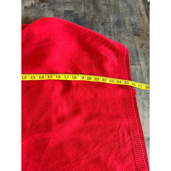 PENDLETON Sweater Women Large Cardigan Red 100% Lambs Wool Metal Buttons Soft XL - Picture 7 of 9
